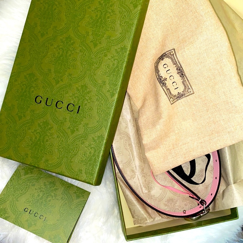 Pink Skinny GG Marmont Belt